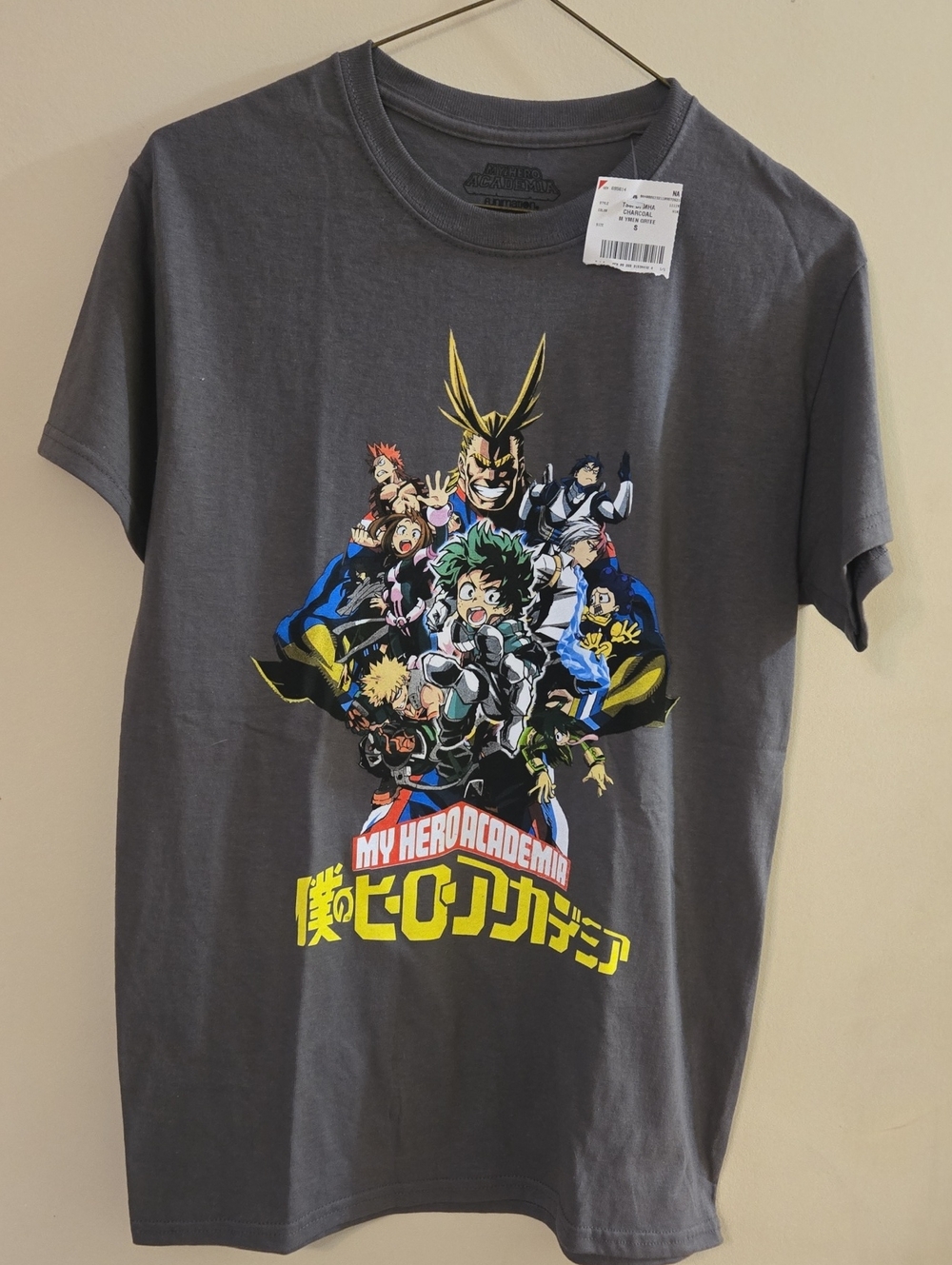 My Hero Academia Crew Neck Graphic Tee - Gray